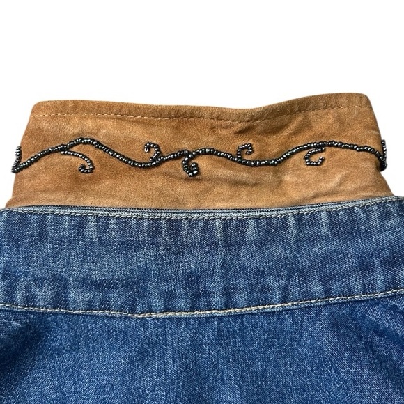 Vintage Double D Ranch Denim Concho Button Reversible Collar Jacket Small - Picture 16 of 16